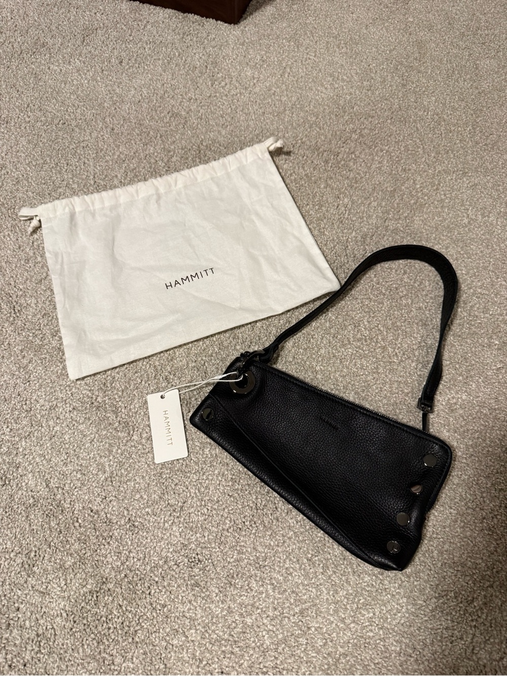 HAMMITT Nash Pochette Black/Gunmetal Limited Release